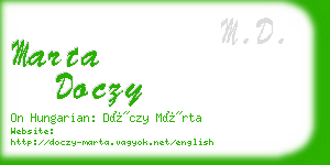 marta doczy business card